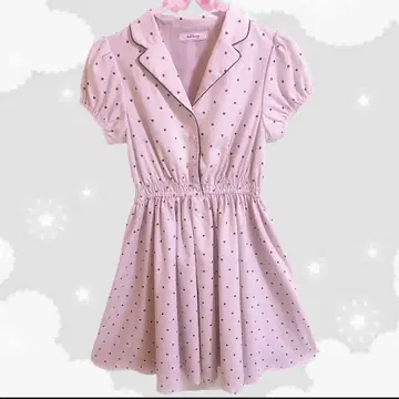 evelyn 하트 핑크 원피스 에블린