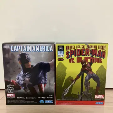 MARVEL 피규어 2세트 캡틴 아메리카 스파이더맨