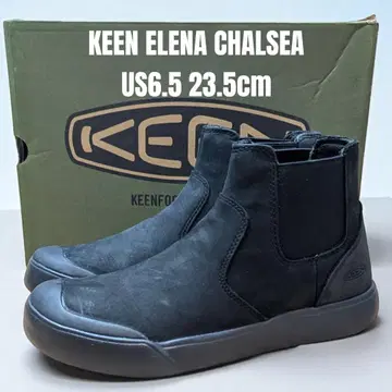 KEEN 킨 엘레나 첼시 23.5cm 사이드 고어 블랙