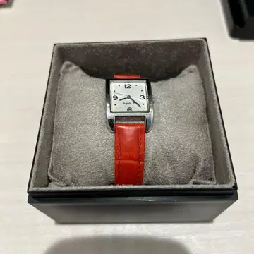 [ 작동품 ] Agnes b 쿼츠 손목시계 설명서+박스 포함