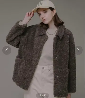 어반 리서치 써니 라벨 푸들 보아 칼라 블루종