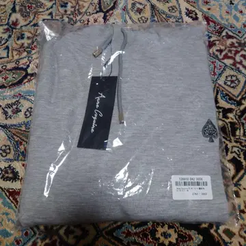 Anne Coquine 종이상자 니트 속기모 후드티 그레이