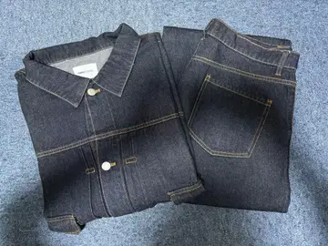 다크 데님 자켓 & 팬츠 세트