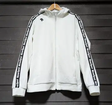 새상품급 데상트 스트레치 후드티 블루종 자켓 화이트 남성용 O(XL)