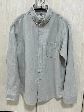 니시카 목시로 긴팔 버튼다운 셔츠 옥스퍼드 라이트 그레이 M