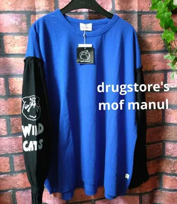 drugstore's /mof manul 모프마누르/파랑 긴팔 티셔츠