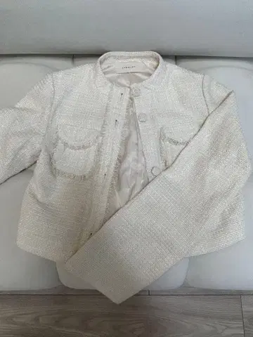 AND MARY 노카라 자켓 화이트