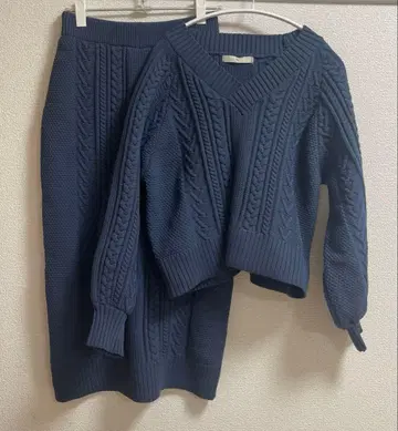 N. Natural Beauty Basic 케이블 짜임 니트 셋업