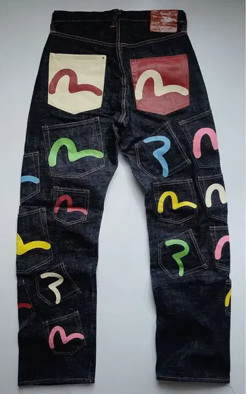 레어 EVISU 메니 포켓 W34 x 34 [새상품급]