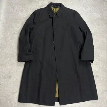 60s 70s 빈티지 발마칸 코트 블랙 라이너 레인보우