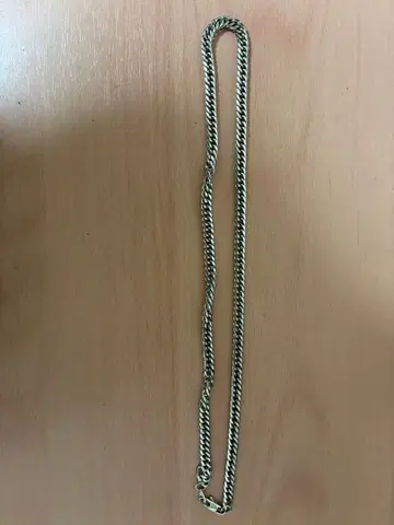 실버 트위스트 체인 목걸이 약 60cm 스테인리스 소재