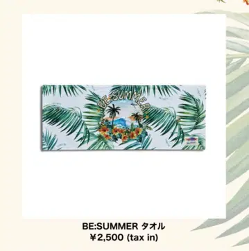 BE:SUMMER 타월 2개