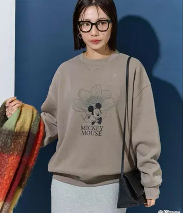 FREAK'S STORE 미키마우스 플라워 프린트 맨투맨