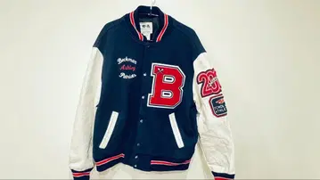 [레어 USA제] C&L 커스텀 바시티 재킷 레터맨 가죽