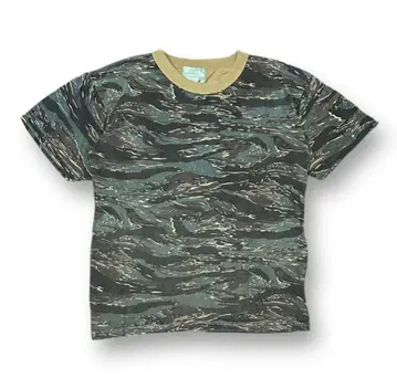 타이거 카무플라주 티셔츠 우라하라 y2k 크롭