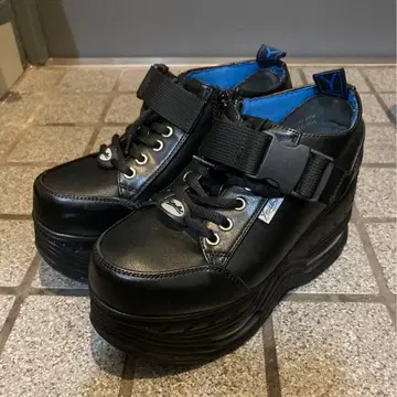 YOSUKE 통굽 스니커즈 요스케 검정 블랙 새상품급 지뢰 Y2K 23