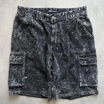 D9404 새상품 자라 릴랙스 카고 숏 데님 팬츠