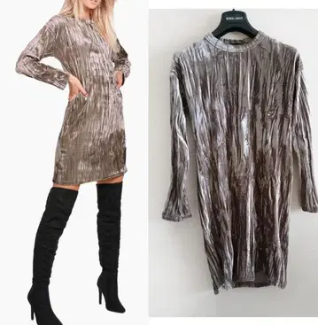 영국 수입 asos 셀렉 boohoo 가을/겨울 벨로아 느낌 원피스