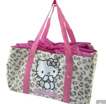 헬로키티 레오파드 무늬 보냉백 핑크 산리오