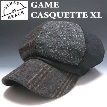 새상품 센스 오브 그레이스 패치워크 헌팅 캡 XL 블랙 빅 사이즈