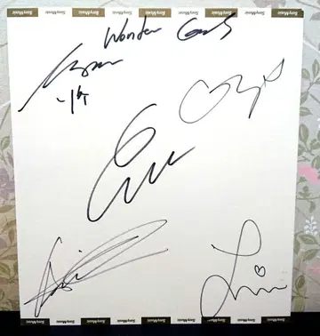 wonder girls 원더걸스 친필 사인 색지 SONY 공식