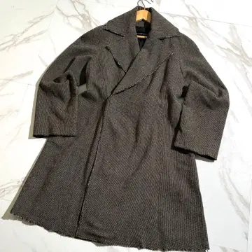 JURGEN LEHL  프론트 오픈 울 가운 코트 F