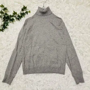 유니클로 UNIQLO 니트 스웨터 캐시미어 100% 긴팔 그레이