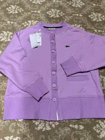 라코스테 36 M 사이즈 퍼플 가디건