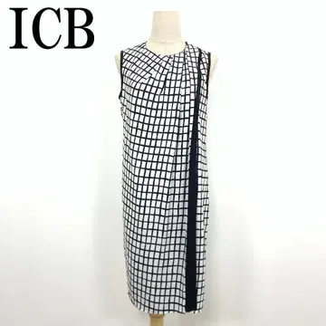 LA5334 아이시비 체크 슬리브리스 원피스 블랙 계열 9