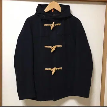 미국산 피델리티 BEAMS 별주 멜톤 숏 더플 코트 S 네이비