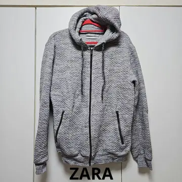 ZARA 그레이 후드 부착 후드티 M