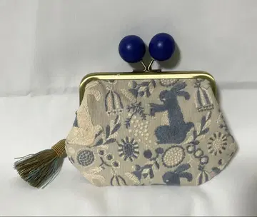 텐토센모요제작소 신상 토끼 큰 나무 구슬 모자 가마구치 미니 지갑