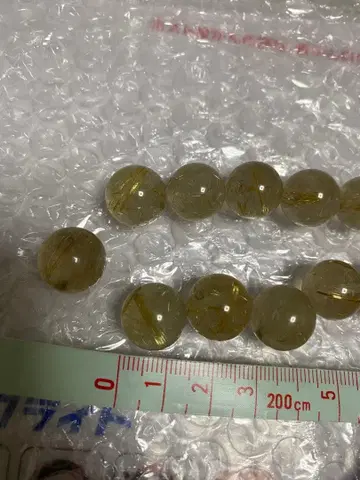 빅볼 14mm 루틸 쿼츠 14알 묶음 판매 팔찌용