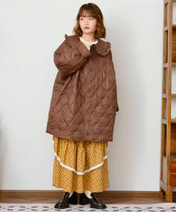 eLur 퀼팅 자켓 브라운 기무라 호시나