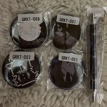 화라쿠타 웹폰 캔뱃지*4 볼펜*1