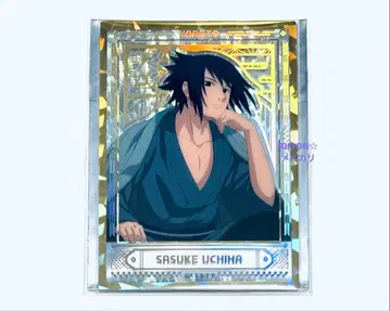 NARUTO 우치하 사스케 홀로그램 클리어 시트 클리어 카드 금박 레어