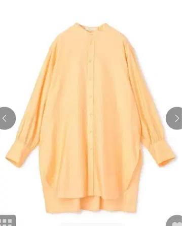 코튼 몰스킨 밴드 카라 튜닉 셔츠 오렌지