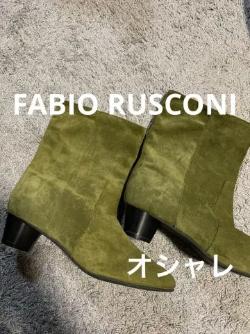 FABIO RUSCONI 올리브 그린 부츠 38. 외관 새상품급.