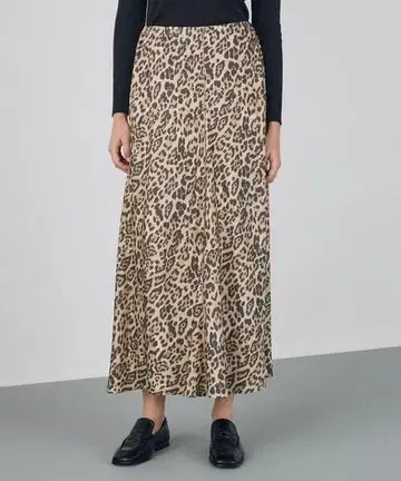 투모로우랜드 데프레 레오파드 프린트 머메이드 스커트 36 사이즈 M