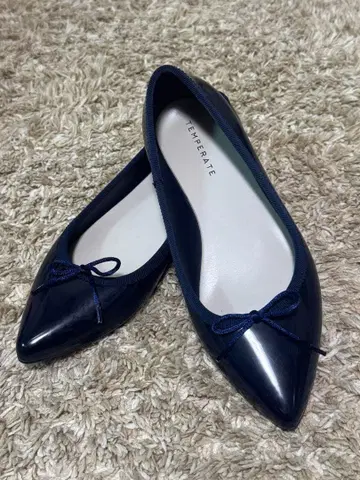 TEMPERATE 템퍼레이트 발레 슈즈 레인 슈즈 리본 디자인