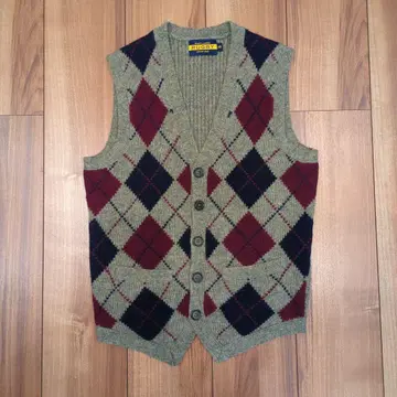 RUGBY 아가일 무늬 베스트 XS