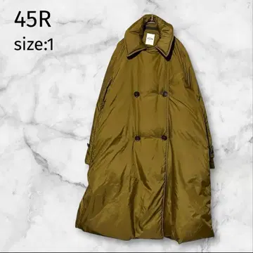 45R 나일론 다운 AKIYA 코트 카멜 여성용 롱 코트