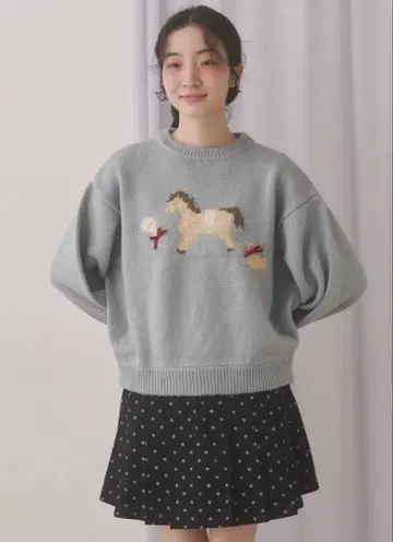 [ 미사용 새상품 ] merry jenny 베이비 니트탑 블루