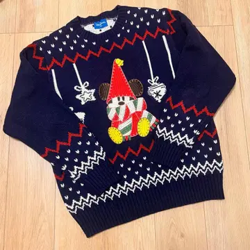 디즈니 크리스마스 릴린린 스웨터 2023 40주년 네이비