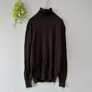 유니클로 [S] 고급 울 100% 엑스트라 파인 메리노 터틀넥 스웨터