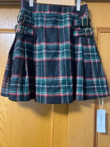 [ 미사용 ] [ REDYAZEL ] 체크 무늬 플리츠 스커트 M