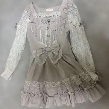 LIZLISA 티아라 리본 티어드 원피스 핑크