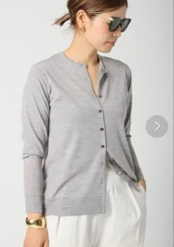 Deuxieme Classe FF30 크루넥 오버 가디건 그레이