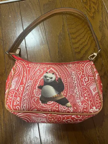 [ 콜라보 상품 ] 에트로 쿵푸 팬더 핸드백 페이즐리 빨간색