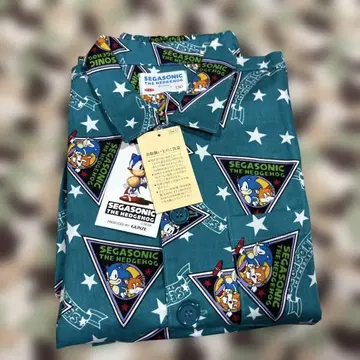 레어 소닉 더 헤지혹 군제 콜라보 어린이 파자마 새상품 쇼와 레트로